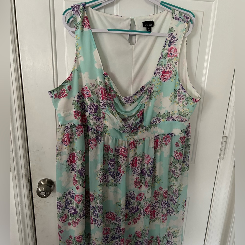 Plus size floral dress
